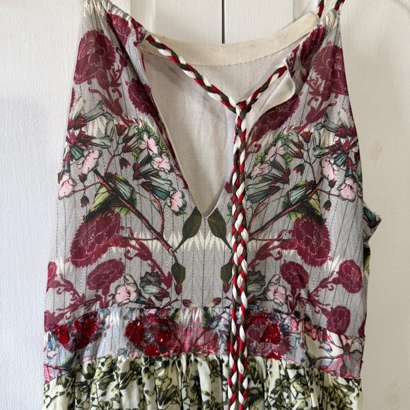 Bhanuni by Jyoti Maxi Dress Women S M Boho Floral Embellished Made in India - Picture 4 of 15